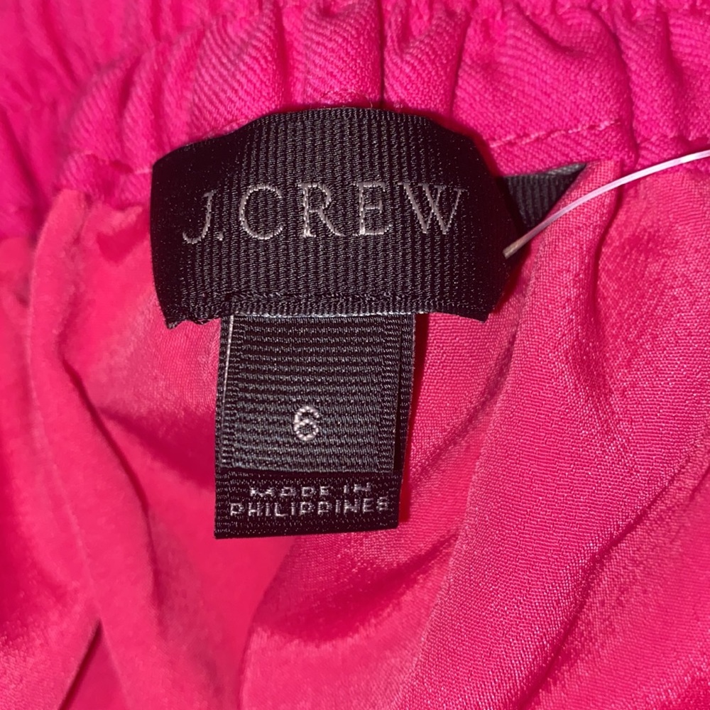 NWT Jcrew fuchsia ruffle wool/poly blend skirt with elastic waistband size 6 💃 - Picture 8 of 12